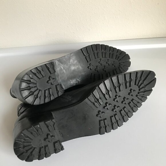 Etienne Aigner LUXE Black Leather Ankle Boots Size 9 - Picture 7 of 8